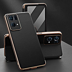 Funda de Cuero Cartera con Soporte Carcasa GS1 para Oppo Reno7 Pro 5G Negro