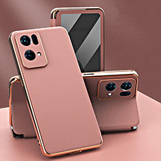 Funda de Cuero Cartera con Soporte Carcasa GS1 para Oppo Reno7 Pro 5G Rosa