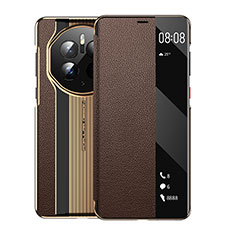 Funda de Cuero Cartera con Soporte Carcasa GS2 para Huawei Mate 50 Pro Marron