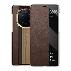 Funda de Cuero Cartera con Soporte Carcasa GS3 para Huawei Mate 50 RS Marron