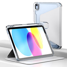 Funda de Cuero Cartera con Soporte Carcasa H01 para Apple iPad 10.9 (2022) Blanco