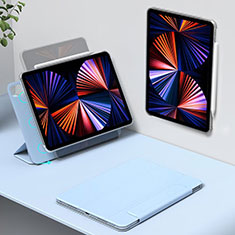 Funda de Cuero Cartera con Soporte Carcasa H01 para Apple iPad Pro 11 (2021) Azul