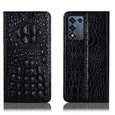 Funda de Cuero Cartera con Soporte Carcasa H01P para Realme 9 SE 5G Negro