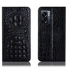 Funda de Cuero Cartera con Soporte Carcasa H01P para Realme Q5i 5G Negro