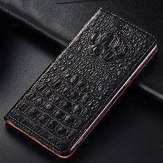 Funda de Cuero Cartera con Soporte Carcasa H01P para Samsung Galaxy Note 10 Lite Negro