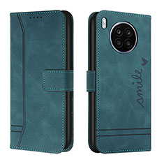 Funda de Cuero Cartera con Soporte Carcasa H01X para Huawei Honor 50 Lite Verde