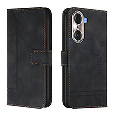 Funda de Cuero Cartera con Soporte Carcasa H01X para Huawei Honor 60 5G Negro