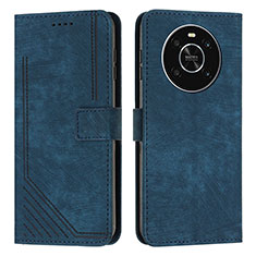 Funda de Cuero Cartera con Soporte Carcasa H01X para Huawei Honor Magic4 Lite 4G Azul