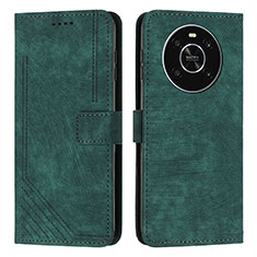 Funda de Cuero Cartera con Soporte Carcasa H01X para Huawei Honor Magic4 Lite 4G Verde