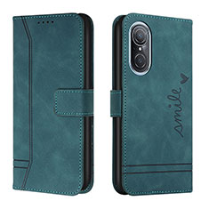 Funda de Cuero Cartera con Soporte Carcasa H01X para Huawei Nova 9 SE Verde