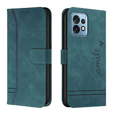 Funda de Cuero Cartera con Soporte Carcasa H01X para Motorola Moto Edge Plus (2023) 5G Verde