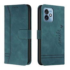 Funda de Cuero Cartera con Soporte Carcasa H01X para Motorola Moto G 5G (2023) Verde