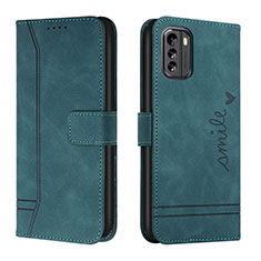 Funda de Cuero Cartera con Soporte Carcasa H01X para Nokia G60 5G Verde