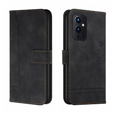 Funda de Cuero Cartera con Soporte Carcasa H01X para OnePlus 9 5G Negro