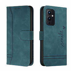 Funda de Cuero Cartera con Soporte Carcasa H01X para OnePlus 9 5G Verde