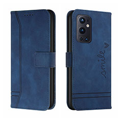 Funda de Cuero Cartera con Soporte Carcasa H01X para OnePlus 9 Pro 5G Azul