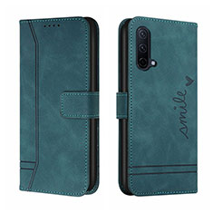 Funda de Cuero Cartera con Soporte Carcasa H01X para OnePlus Nord CE 5G Verde