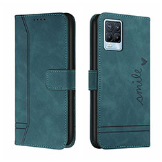 Funda de Cuero Cartera con Soporte Carcasa H01X para Realme 8 4G Verde