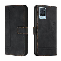 Funda de Cuero Cartera con Soporte Carcasa H01X para Realme 8 Pro Negro