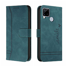 Funda de Cuero Cartera con Soporte Carcasa H01X para Realme Narzo 20 Verde