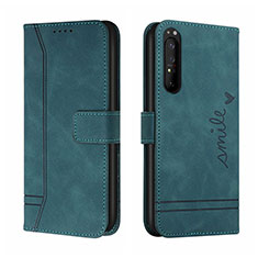 Funda de Cuero Cartera con Soporte Carcasa H01X para Sony Xperia 5 III SO-53B Verde