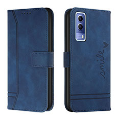 Funda de Cuero Cartera con Soporte Carcasa H01X para Vivo iQOO U1 Azul