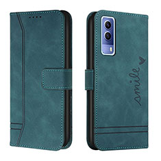 Funda de Cuero Cartera con Soporte Carcasa H01X para Vivo iQOO U1 Verde