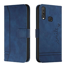 Funda de Cuero Cartera con Soporte Carcasa H01X para Vivo Y3s Azul