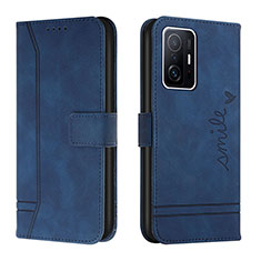 Funda de Cuero Cartera con Soporte Carcasa H01X para Xiaomi Mi 11T 5G Azul