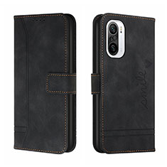 Funda de Cuero Cartera con Soporte Carcasa H01X para Xiaomi Poco F3 5G Negro