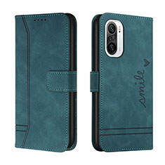 Funda de Cuero Cartera con Soporte Carcasa H01X para Xiaomi Redmi K40 5G Verde