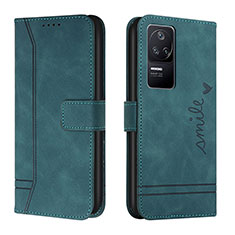 Funda de Cuero Cartera con Soporte Carcasa H01X para Xiaomi Redmi K40S 5G Verde