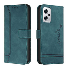 Funda de Cuero Cartera con Soporte Carcasa H01X para Xiaomi Redmi K50i 5G Verde