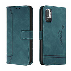 Funda de Cuero Cartera con Soporte Carcasa H01X para Xiaomi Redmi Note 10 5G Verde