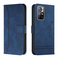 Funda de Cuero Cartera con Soporte Carcasa H01X para Xiaomi Redmi Note 11S 5G Azul