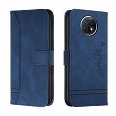 Funda de Cuero Cartera con Soporte Carcasa H01X para Xiaomi Redmi Note 9 5G Azul