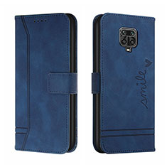 Funda de Cuero Cartera con Soporte Carcasa H01X para Xiaomi Redmi Note 9 Pro Azul