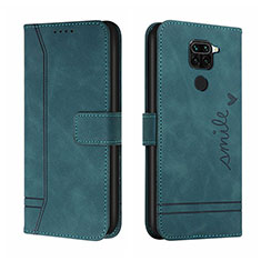 Funda de Cuero Cartera con Soporte Carcasa H01X para Xiaomi Redmi Note 9 Verde