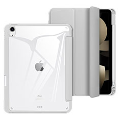 Funda de Cuero Cartera con Soporte Carcasa H02 para Apple iPad Air 5 10.9 (2022) Gris