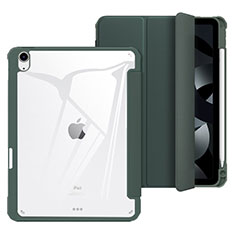 Funda de Cuero Cartera con Soporte Carcasa H02 para Apple iPad Air 5 10.9 (2022) Verde