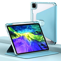 Funda de Cuero Cartera con Soporte Carcasa H02 para Apple iPad Pro 11 (2022) Azul