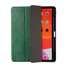 Funda de Cuero Cartera con Soporte Carcasa H02 para Apple iPad Pro 12.9 (2020) Verde