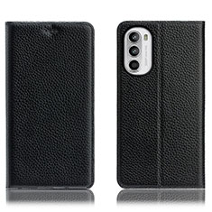 Funda de Cuero Cartera con Soporte Carcasa H02P para Motorola Moto G71s 5G Negro