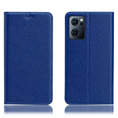 Funda de Cuero Cartera con Soporte Carcasa H02P para OnePlus Nord CE 2 5G Azul