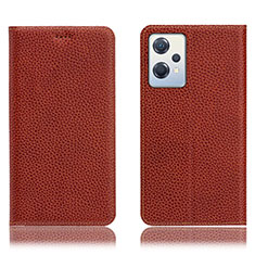 Funda de Cuero Cartera con Soporte Carcasa H02P para OnePlus Nord CE 2 Lite 5G Marron