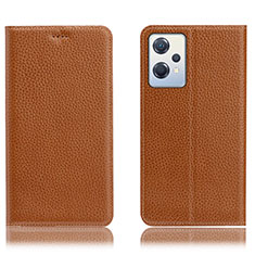 Funda de Cuero Cartera con Soporte Carcasa H02P para OnePlus Nord CE 2 Lite 5G Marron Claro