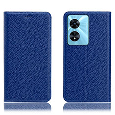 Funda de Cuero Cartera con Soporte Carcasa H02P para Oppo A1 Pro 5G Azul