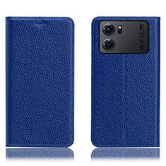 Funda de Cuero Cartera con Soporte Carcasa H02P para Oppo K10 5G Azul