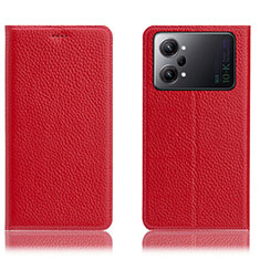 Funda de Cuero Cartera con Soporte Carcasa H02P para Oppo K10 Pro 5G Rojo