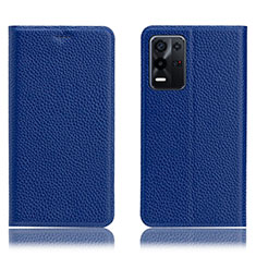 Funda de Cuero Cartera con Soporte Carcasa H02P para Oppo K9X 5G Azul